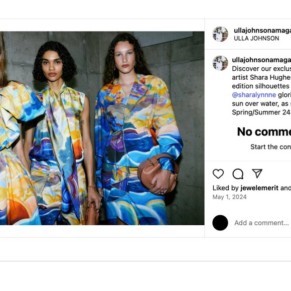 Ulla Johnson Limited Edition Francesca Tuck Art Cotton Poplin Maxi Dress - Picture 12 of 14